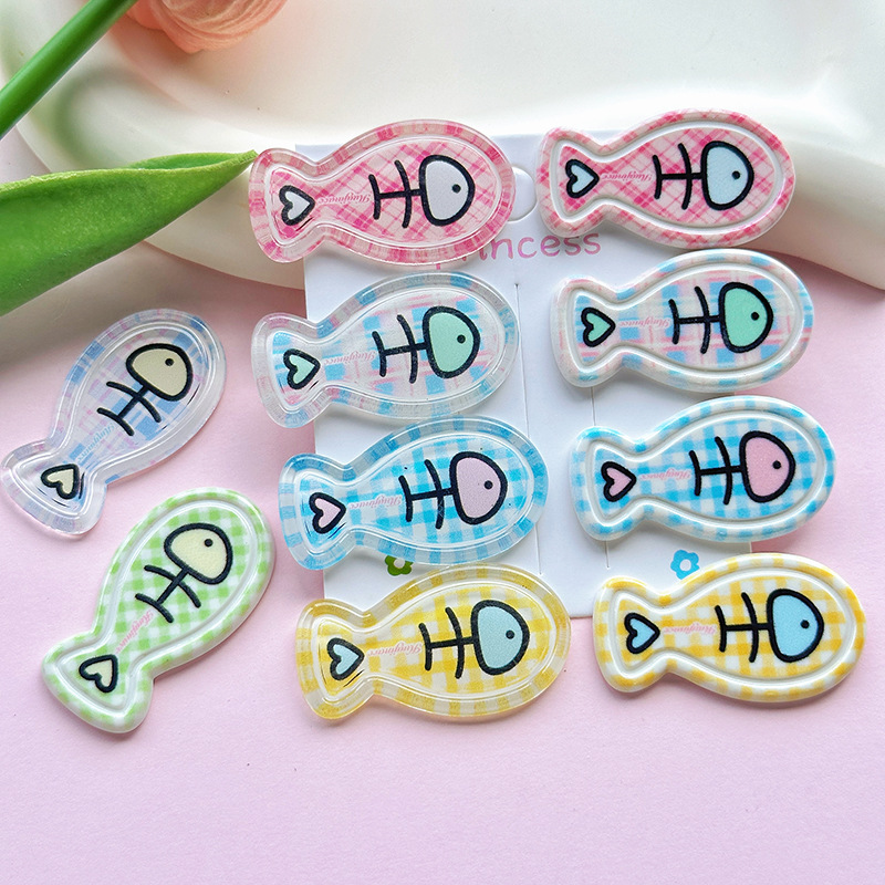 夏季小清新鱼骨diy饰品配件海洋系列ins洞洞鞋鞋服手机壳材料贴片