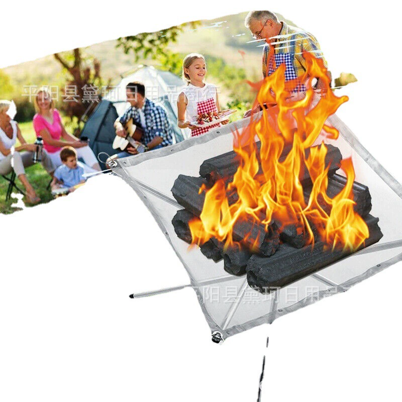 Складная стойка для костра Портативная яма для костра На открытом воздухе Кемпинг Горящая стойка для барбекю Складная печь для дров