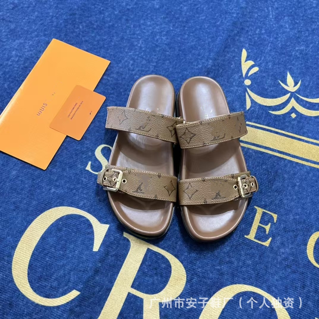 2024 nueva Europa, América, Oriente Medio, Nigeria, Singapur, Camboya, hebilla de cinturón de metal, velcro, zapatillas planas