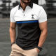 2024 New Cross-border Summer Amazon Men's Printed Button POLO Shirt Sports Polo Shirt Trendy T-shirt