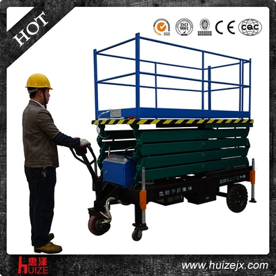 HuiZe SJY1000A-10 Electric Walking Lift 1 Ton 10m Mobile Lifting Platform Aerial Work Vehicle