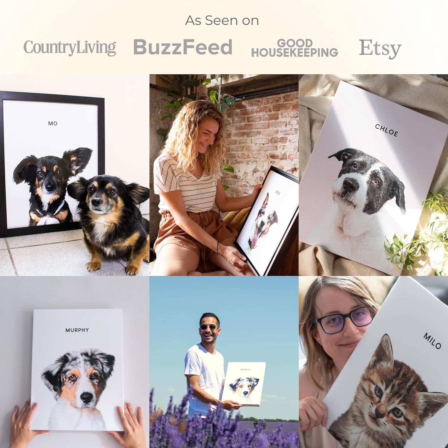 Nórdico simple lindo mascota decoración pintura, Moderno apartamento Homestay sala de estar mural