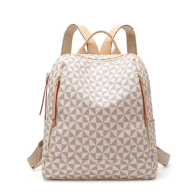 Printed Windmill Plaid Large Capacity Backpack For Travel And Mummy_voghion.com