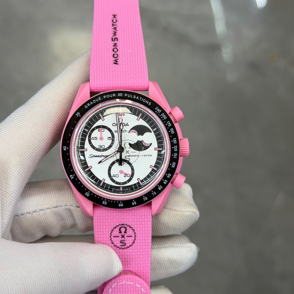 Reloj Cronógrafo de Cuarzo de Seis Agujas de Plástico y Cristal de Zafiro, Impermeable con Luz Nocturna