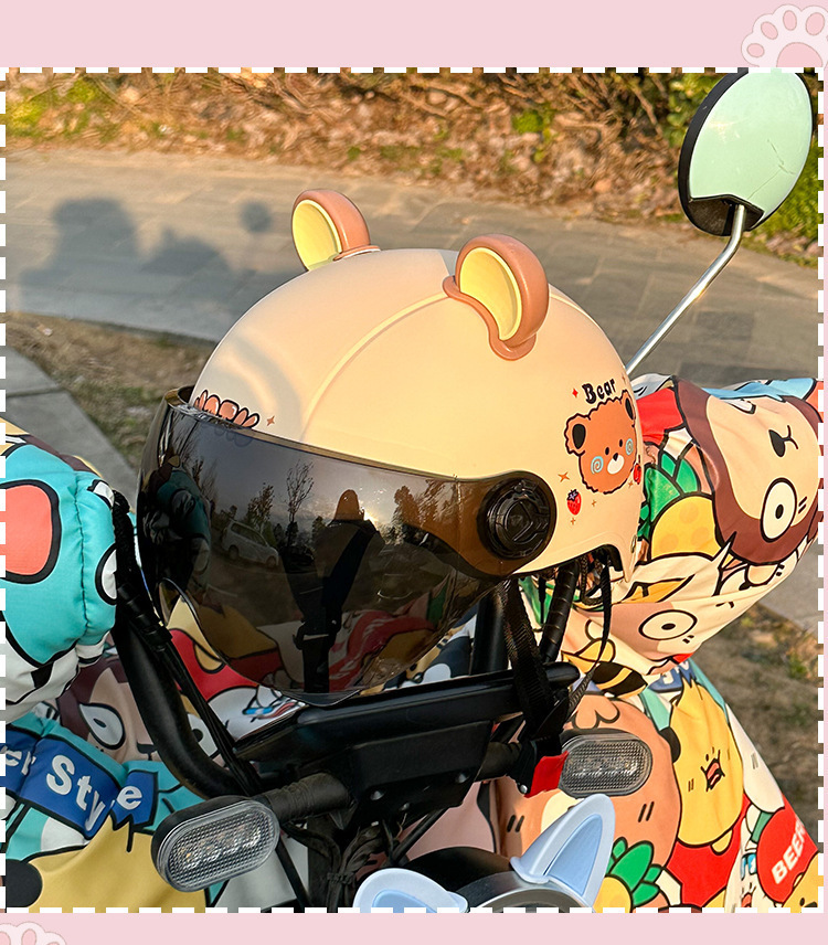 Helmet Decoration Cat Ears Motorcycle Electric Car Decoration