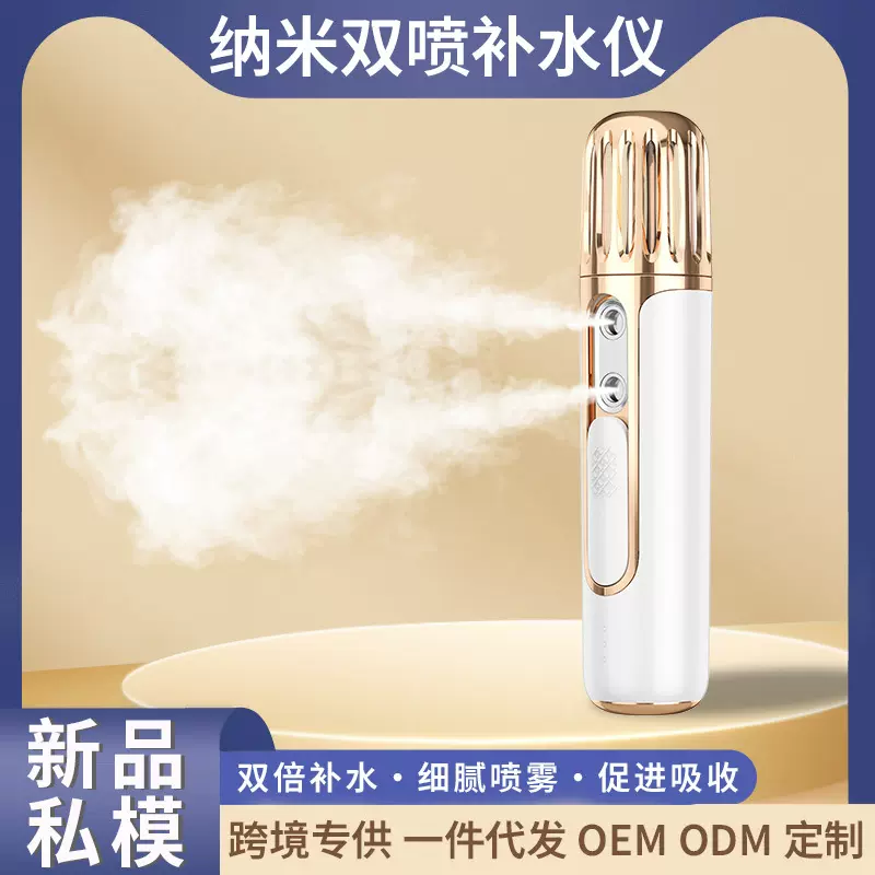 面部双喷润肤仪便携式脸部保湿蒸脸器冷喷机加湿喷雾仪测试补水仪