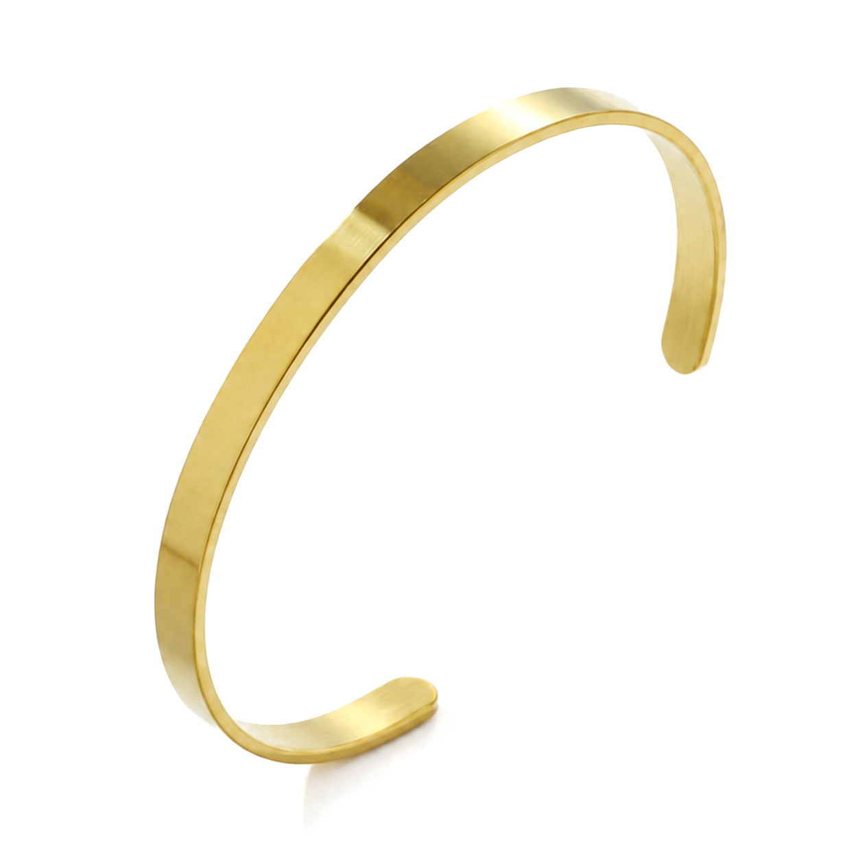 Pulseras de pareja populares europeas y americanas, joyería de metal con superficie lisa, magnética, ajustable y de extremo abierto para hombres y mujeres.