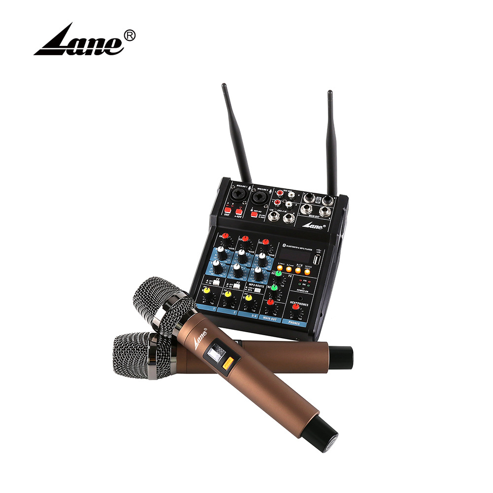 lane莱茵G4—M2调音台 4路带混响USB舞台演出K歌调音台