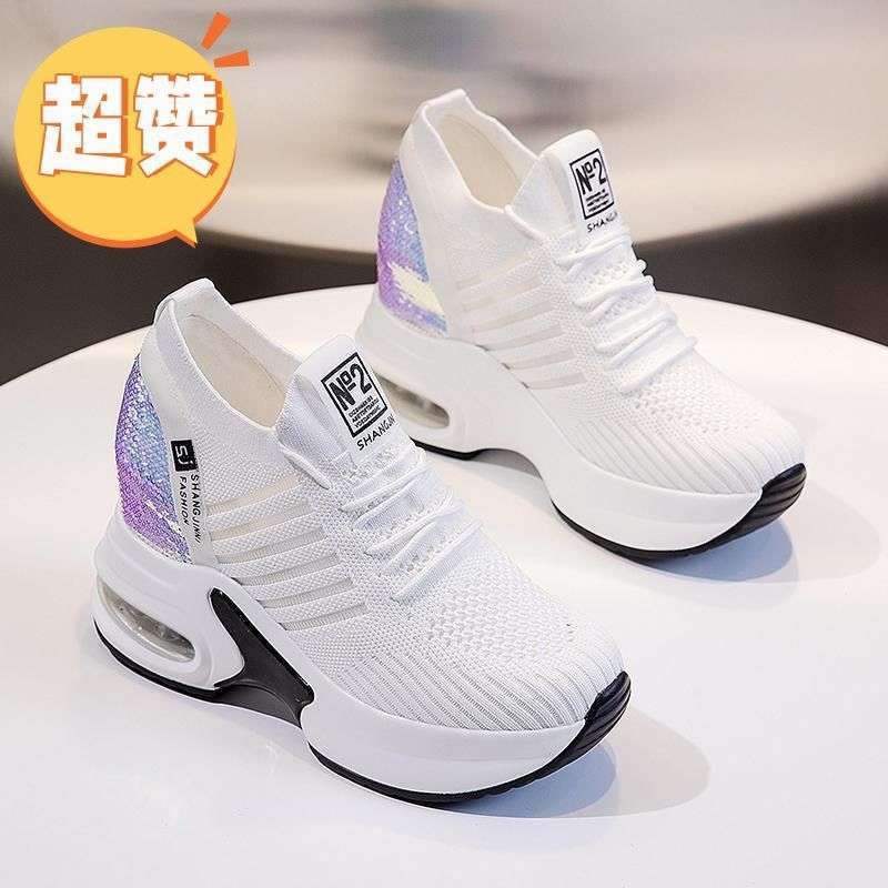 Zapatos de moda de verano nuevos zapatos casuales de tamaño pequeño, zapatos deportivos blancos con suela gruesa, zapatos de primavera para mujeres