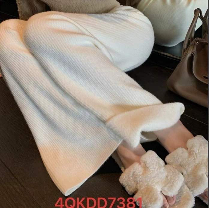 Mu Ran новый высококачественный легкий и роскошный темперамент плюс бархатные повседневные брюки 4QKDD7381 не будет возвращен