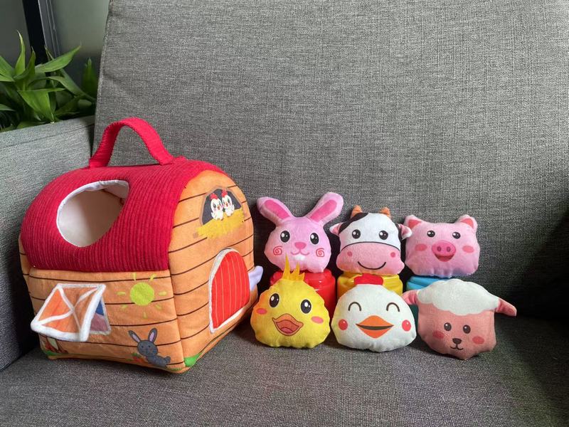 新品迷你农屋毛绒玩具玩偶屋盒小房屋公仔儿童益智|undefined
