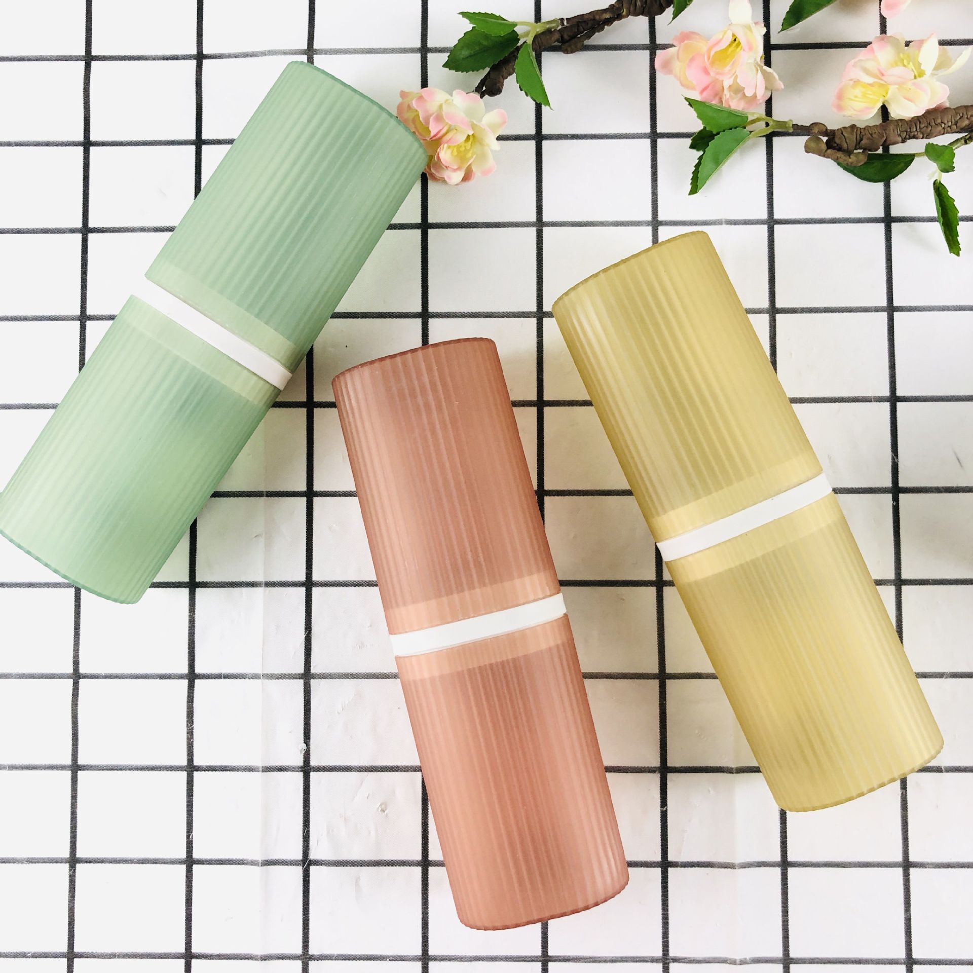 Caja de dientes de viaje portátil, pasta de dientes, cepillo de dientes, juego de almacenamiento, taza de lavado creativa, caja de cepillo de dientes, stock al por mayor