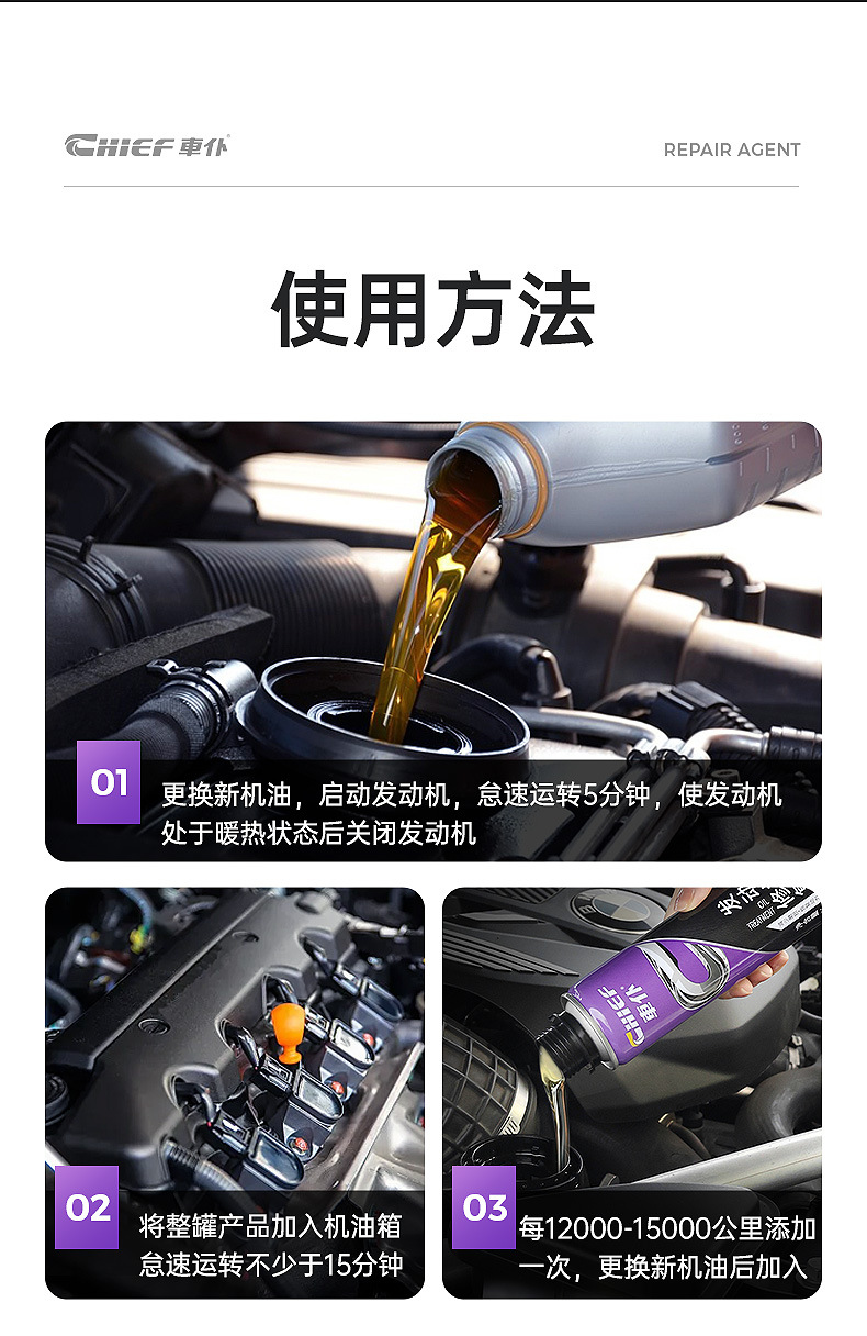 Car Engine Powerful Repair Agent, Oil Additive, Anti-Wear Protective Agent, No-Disassembly Solution for Engine Oil Burning