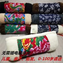 乌镇蓝印花布 东北大花手捂子怀旧老款暖手筒 保暖手套午睡枕插手