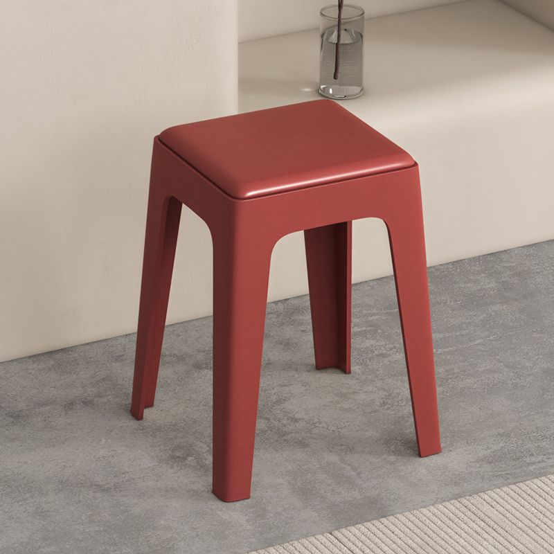 Taburetes de plástico, taburetes de paquete blando extra grueso, taburetes de paquete blando, taburetes cuadrados, taburetes de mesa de comedor modernos y simples, bancos altos.
