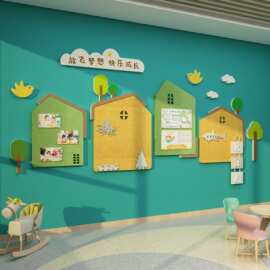 毛毡板墙贴教室布置幼儿园环创主题墙面装饰成品走廊楼梯大厅文化