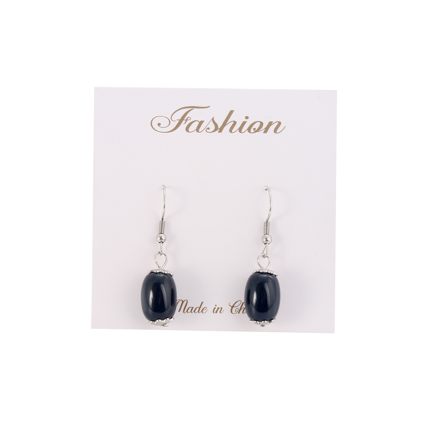 Simple Style Geometric Agate Plating Drop Earrings 1 Pair