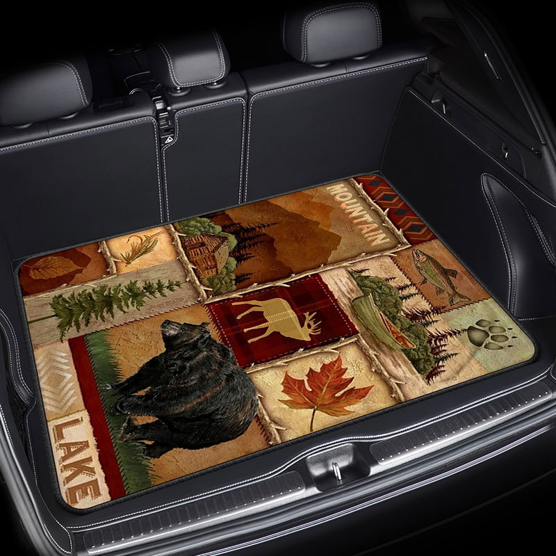 Cross-border American car trunk mat crystal velvet floor mat dirty and easy to take care of car sound insulation mat items dust mat