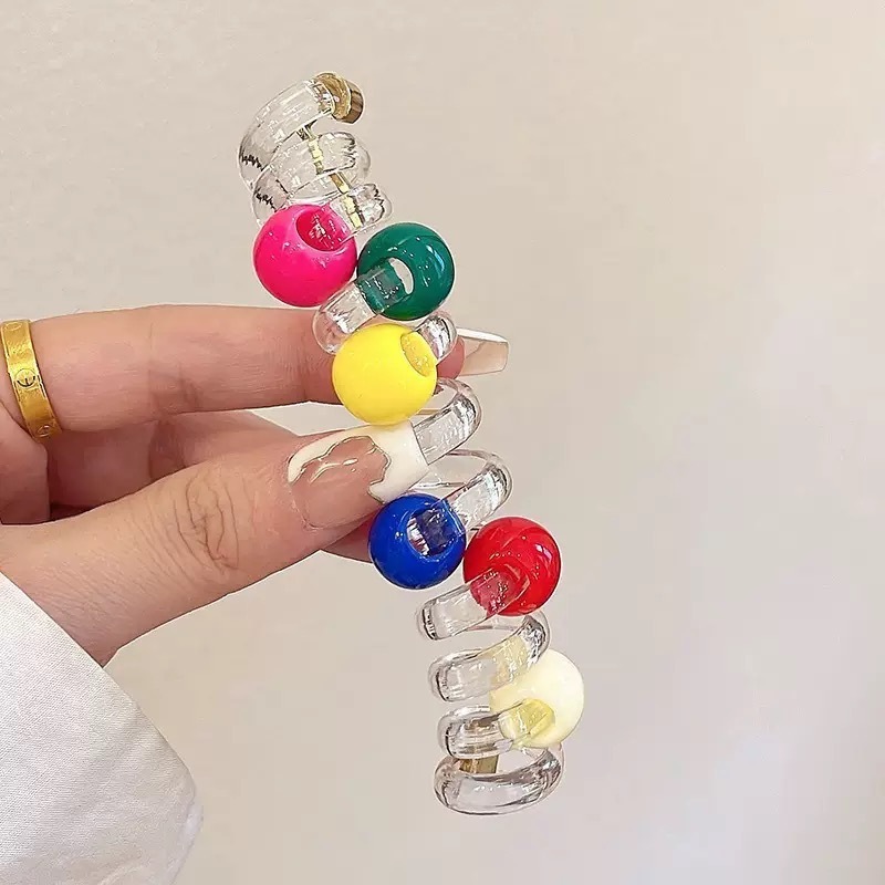 クロスボーダー編み込み電話コードヘアゴムパールストレート編み込みツール女性のハイポニーテールバブル編み込みヘアロープヘアアクセサリー|undefined