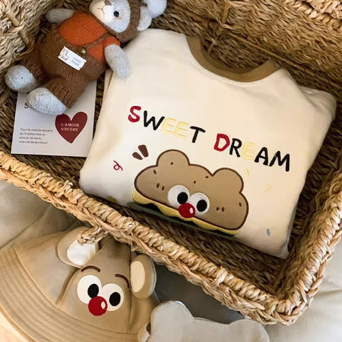 Baby cartoon hooded one-piece suit spring and autumn long-sleeved climbing clothes for men and women babies going out, sleeping clothes for newborns.
