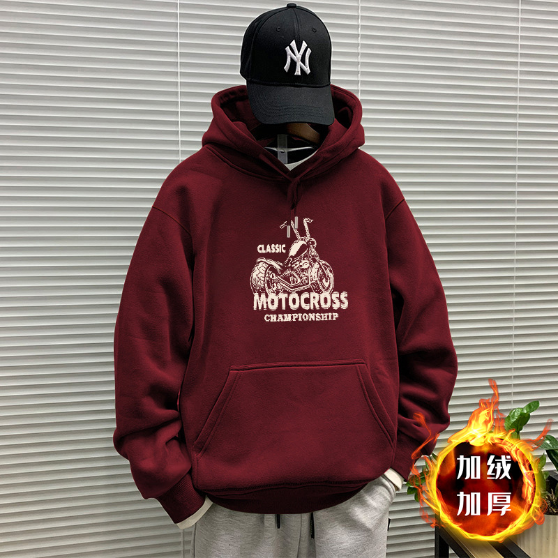 Pesado chaqueta con capuzas de otoño para hombres adolescentes nuevos chaquetas estadounidenses de alta calidad in-sizes casuales y camisa de lana