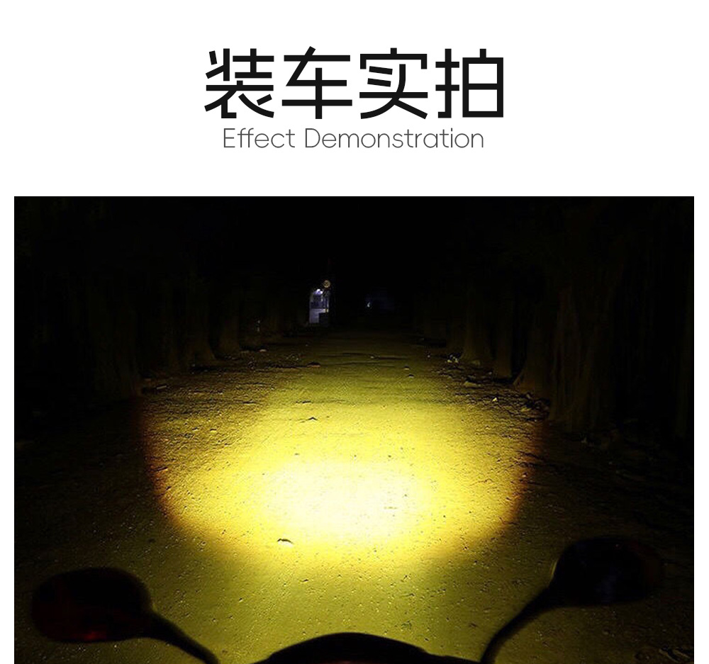 Cross-Border High-Brightness Motorcycle Electric Vehicle Led Paving Headlight H4 Ba20D P15D Yellow and White Two-Color Modified Car Light