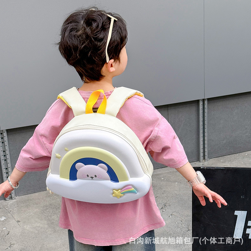 Mochila de jardín de infantes para niños, niñas y niñas, nuevos niños de dibujos animados, nubes lindas, osos, fabricantes de mochilas de cáscara dura