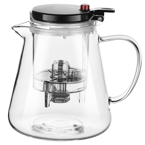 Elegant cup teapot single tea cup office glass tea set high temperature resistant tea brewing device household filter teapot