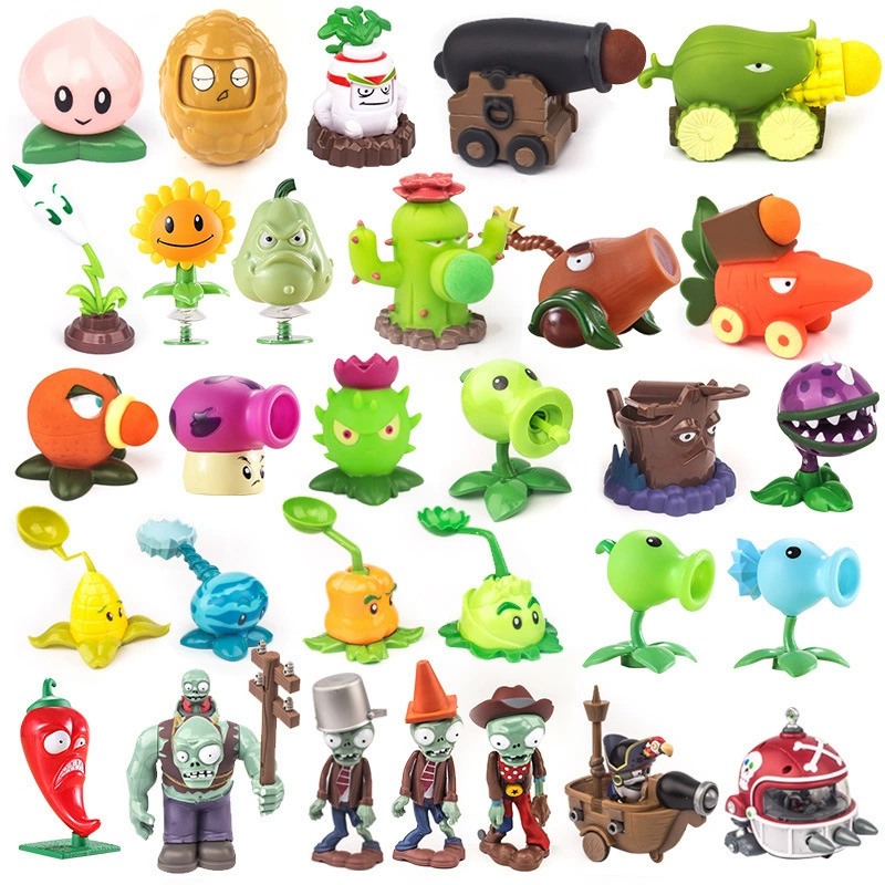 Plants vs. Zombies, toy, set, minifigure plastic, doll, full set, can launch