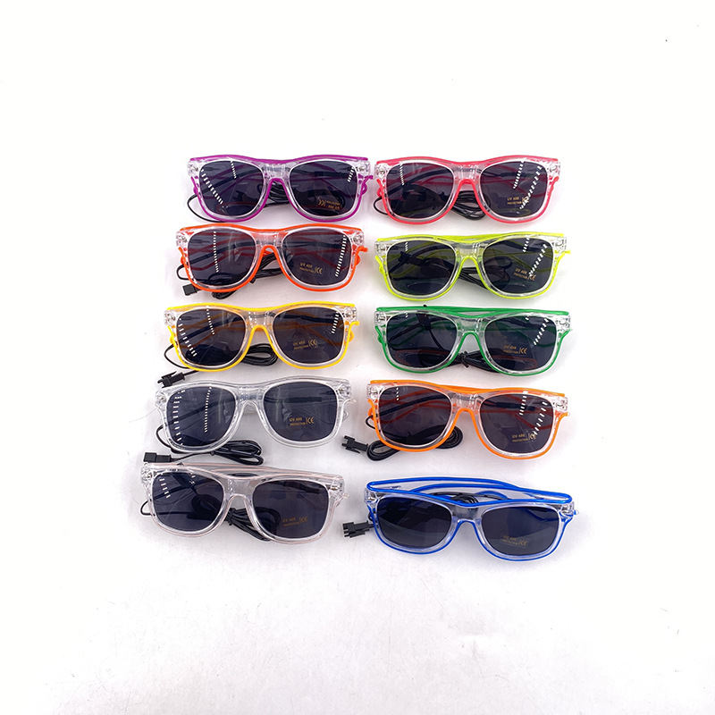 Amazon LED luminoso gafas bola personalizada el flash decoración bar disco partido regalo props fabricante