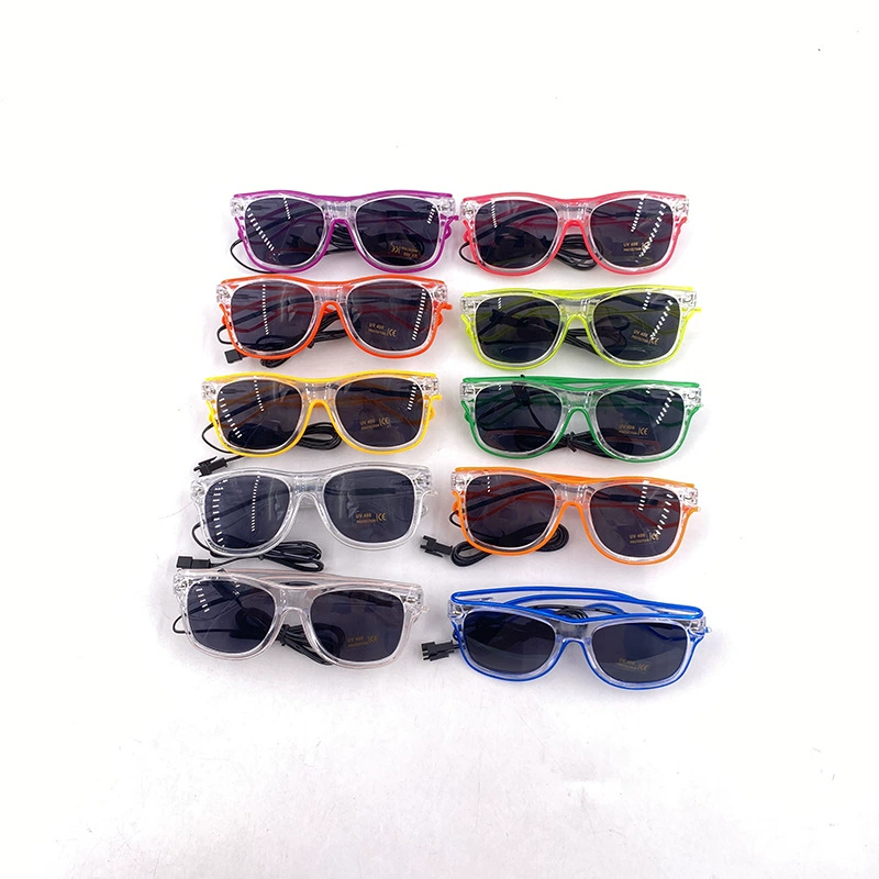 Светодиодные очки Amazon Personality Dance EL Flash Decoration Bar Jumping Gathering Gift Props Manufacturer