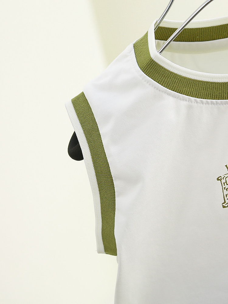 Conjunto de chaleco de verano para niños 7808, novedad 2026, elegante y moderno, pantalones cortos finos de dibujos animados para bebé, estilo casual para niños.