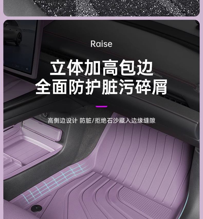 Suitable for Xiaomi Su7 Foot Pads Tpe Injection Molding Process Anti-Scratch and Wear-Resistant Fully Surrounded Carpet Interior Special Products