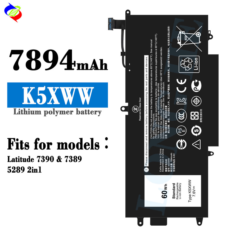 Suitable for Dell Latitude 7390 7389 5289 2-in-1 K5Xww Laptop Battery