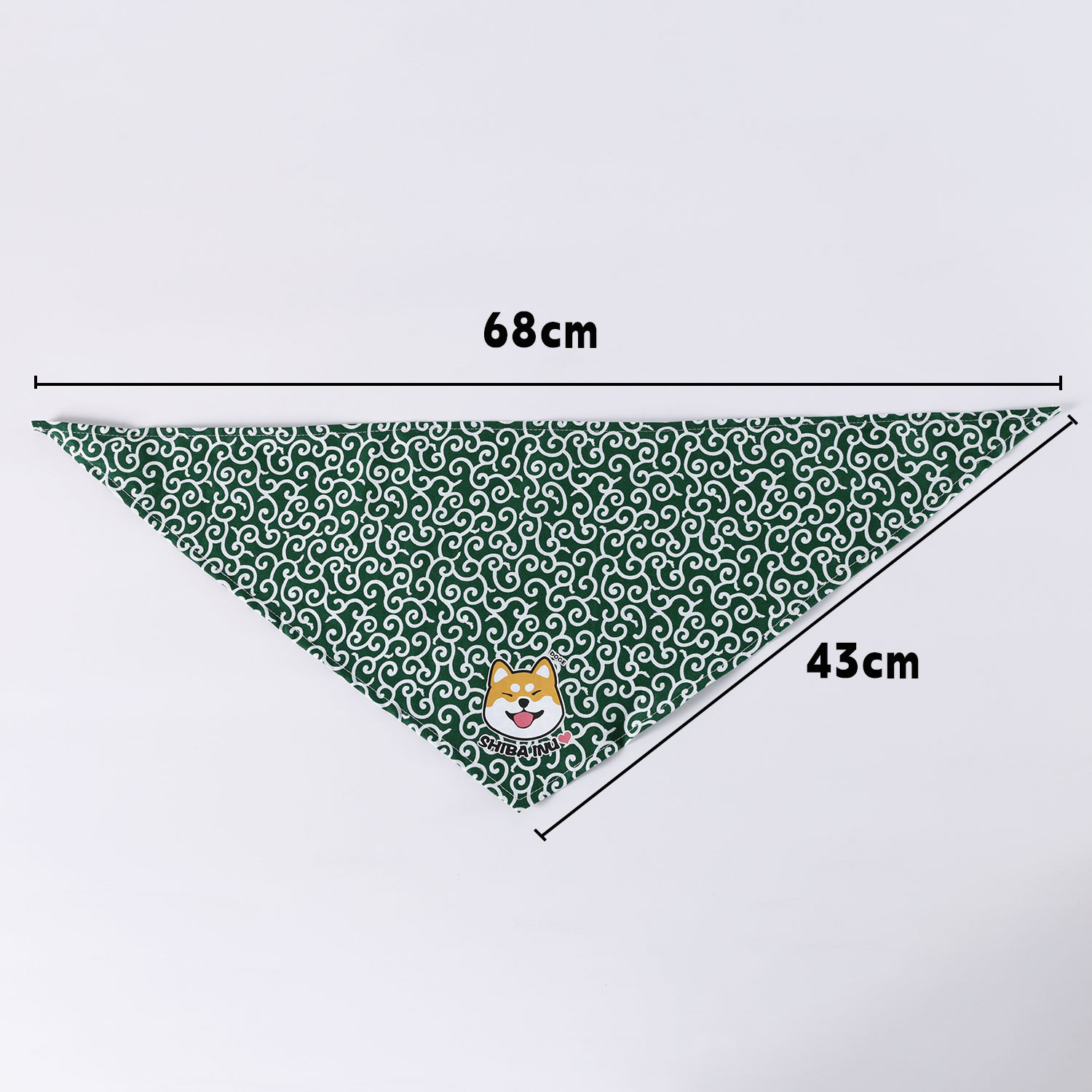 Comercio exterior toallas triangulares para mascotas, toallas de saliva para perros de madera, algodón puro, estampado de hierba japonés, dibujos animados, bibón