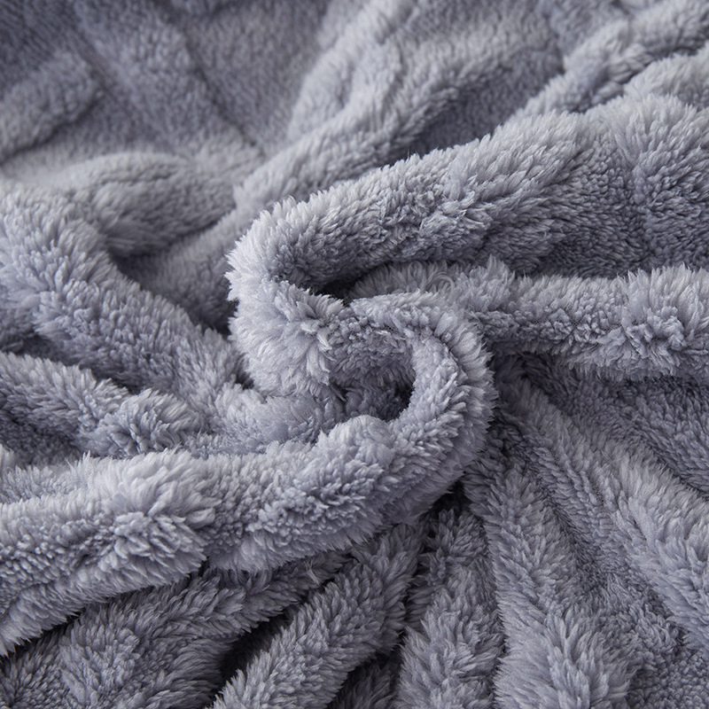 Manta de color sólido, agradable al tacto, manta multifuncional de tafetán, manta jacquard de doble cara, manta para sofá, manta de terciopelo coral con diseño de diamantes