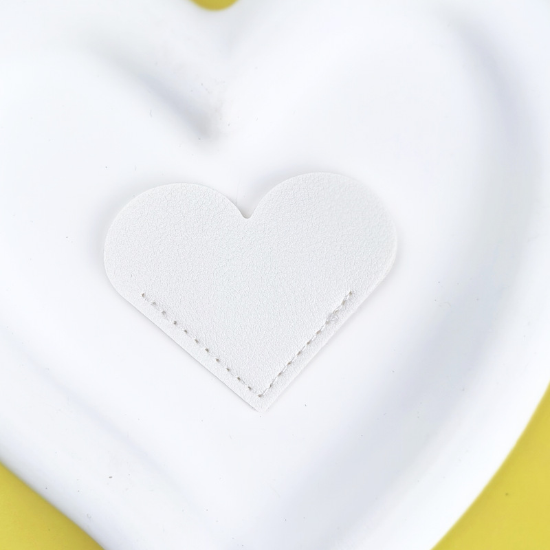 Marcador de Libros de Esquina en Forma de Corazón de Cuero PU para Lectura