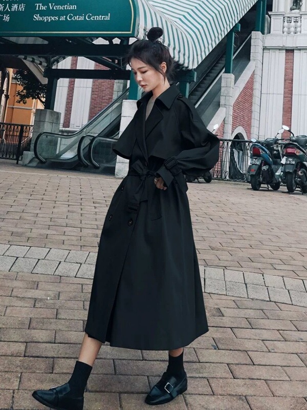 风衣外套女2025秋季新款韩版英伦风高级感中长款今年流行过膝大衣|undefined