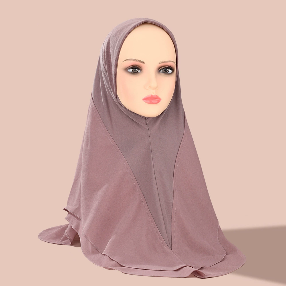 Трансграничная горячая распродажа трехцветный тюрбан шифон двухслойный женский тюрбан хрустальный шарф из конопли