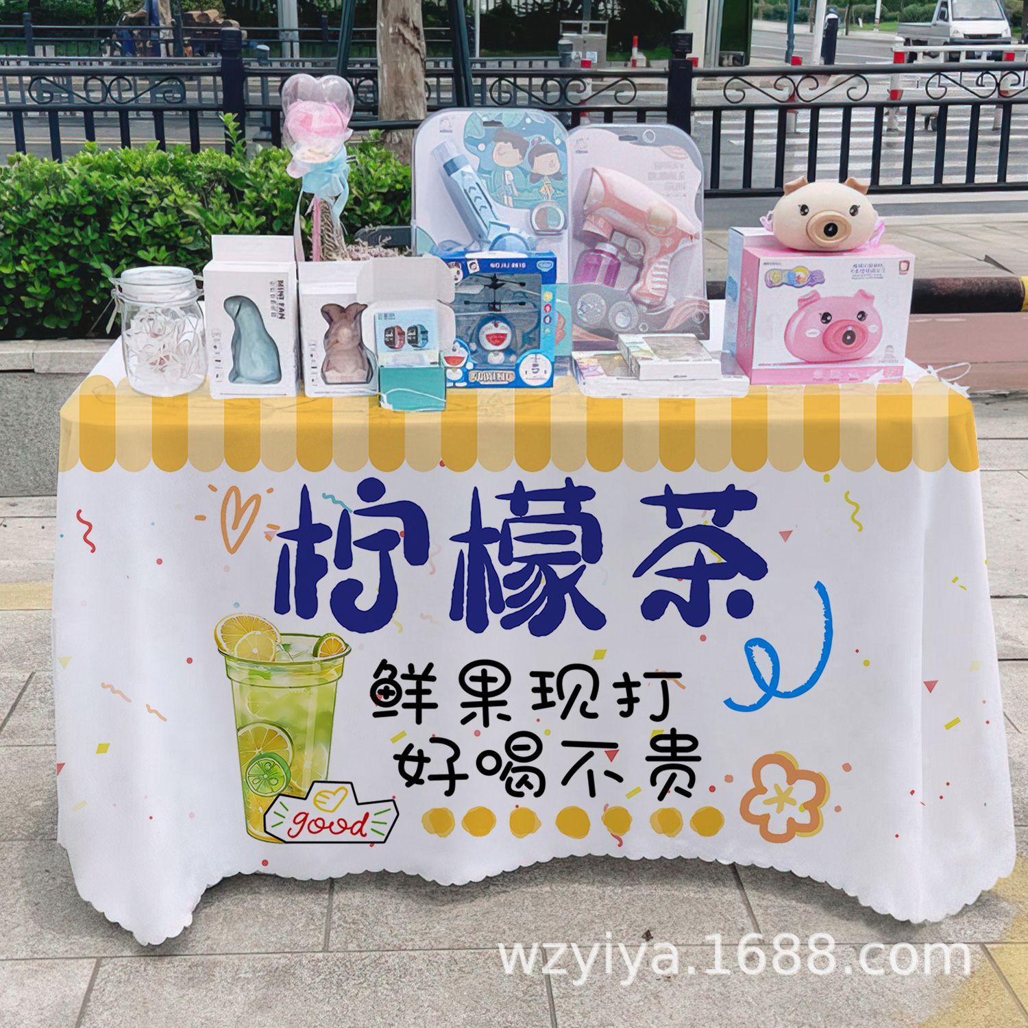 Mantel de té de limón hecho a mano