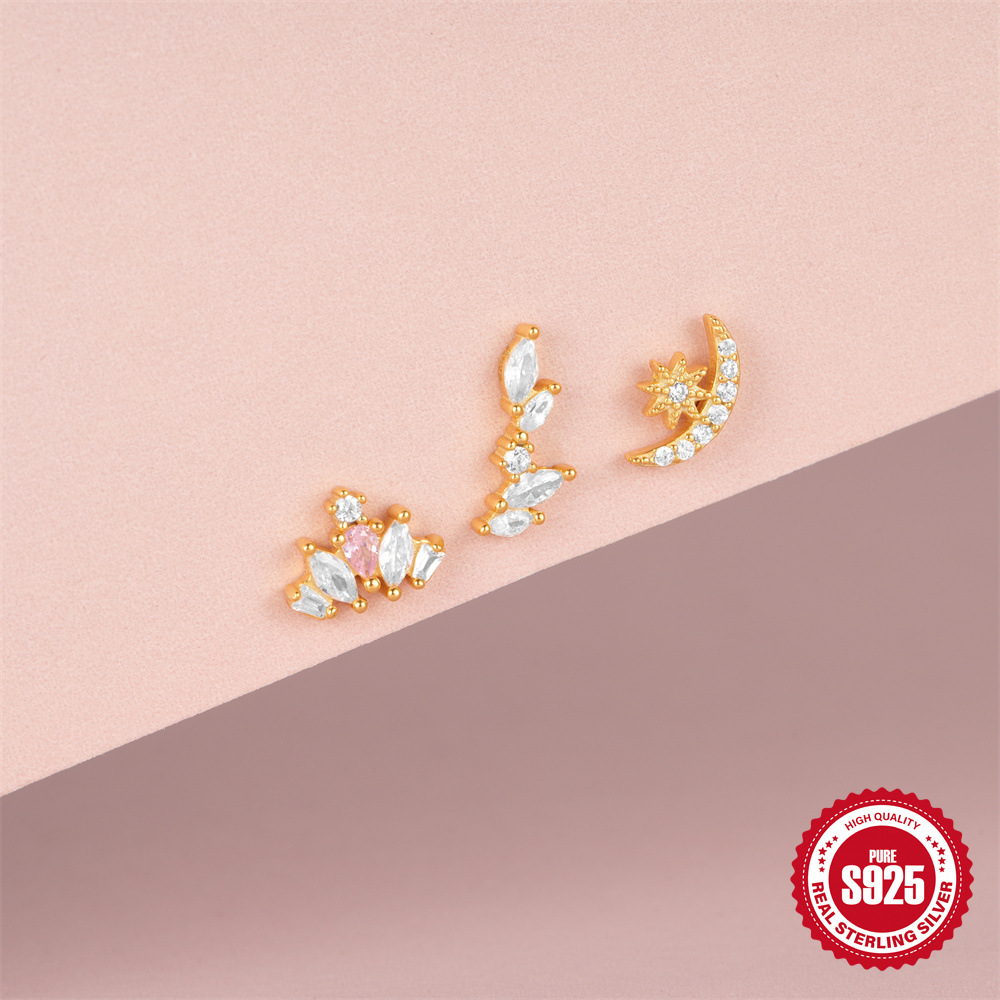 1g Weight 925 Sterling Silver Ear Needle Material 18K Gold Plated Plating Material Drop Earrings, Ear Studs Classification 1 Piece Quantity Holiday, Party Occasion 925 Sterling Silver Material Geometric Pattern All Seasons Season Unisex Gender Simple Style, Classic Style Style 1 Piece 18K Gold Plated 925 Sterling Silver 925 Sterling Silver Earrings Geometric Drop Earrings Ear Studs 20