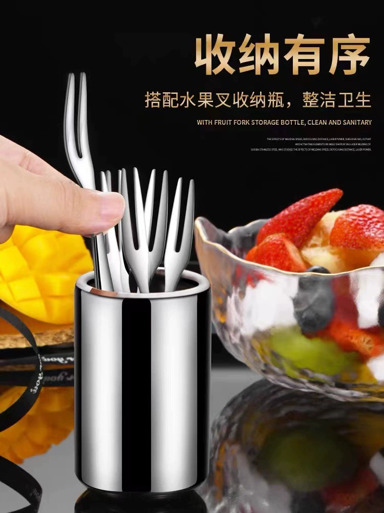 Утолщенная вилка для фруктов из нержавеющей стали, вилка для арбуза, красивая и милая вилка для десерта, персонализированная вилка для домашнего фруктового торта