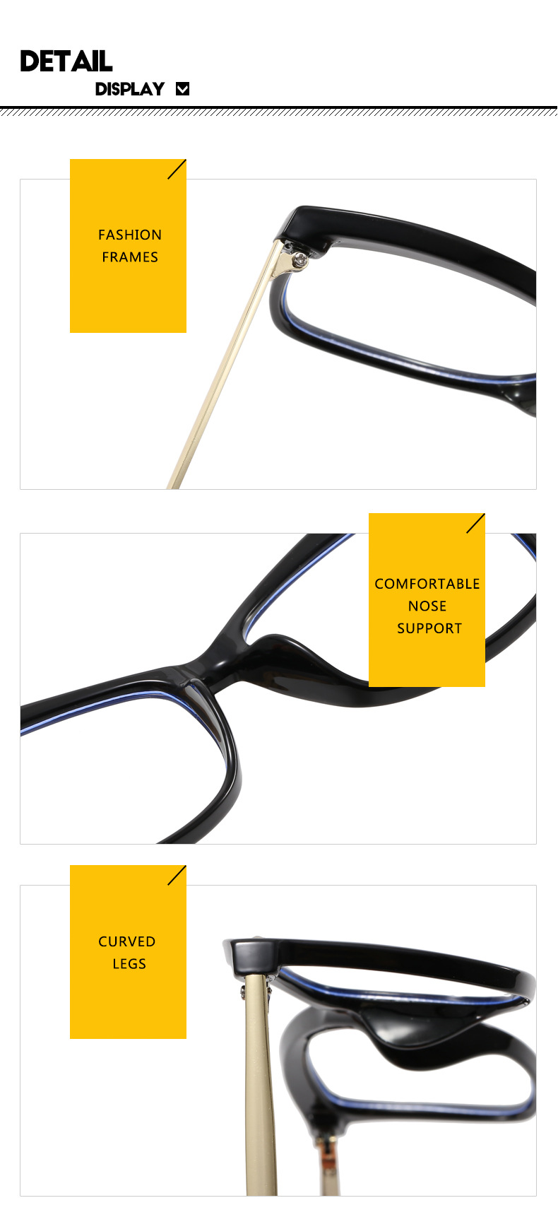 Cross-border Cat Eye Mi Nail Glasses Frame 2023 New Anti-blue Light Fashion Plain Glasses Women's Ins Trendy Large Frame Glasses display picture 5