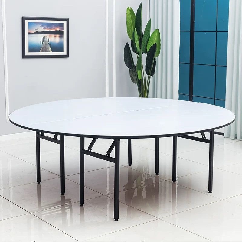 Fábrica directa hotel mesa redonda banquete restaurante tabla plegable 1020PVC mesa redonda mesa de comedor mesa y silla comercial