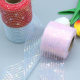 3mm Flash Sequins Straight Pattern Hot Stamping Color Dot Ribbon Roll Bow Hair Accessories with Decorative Ribbon 6cm * 10