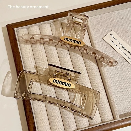  new transparent min hair clip high-end hair clip hair clip back of the head large shark clip headwear