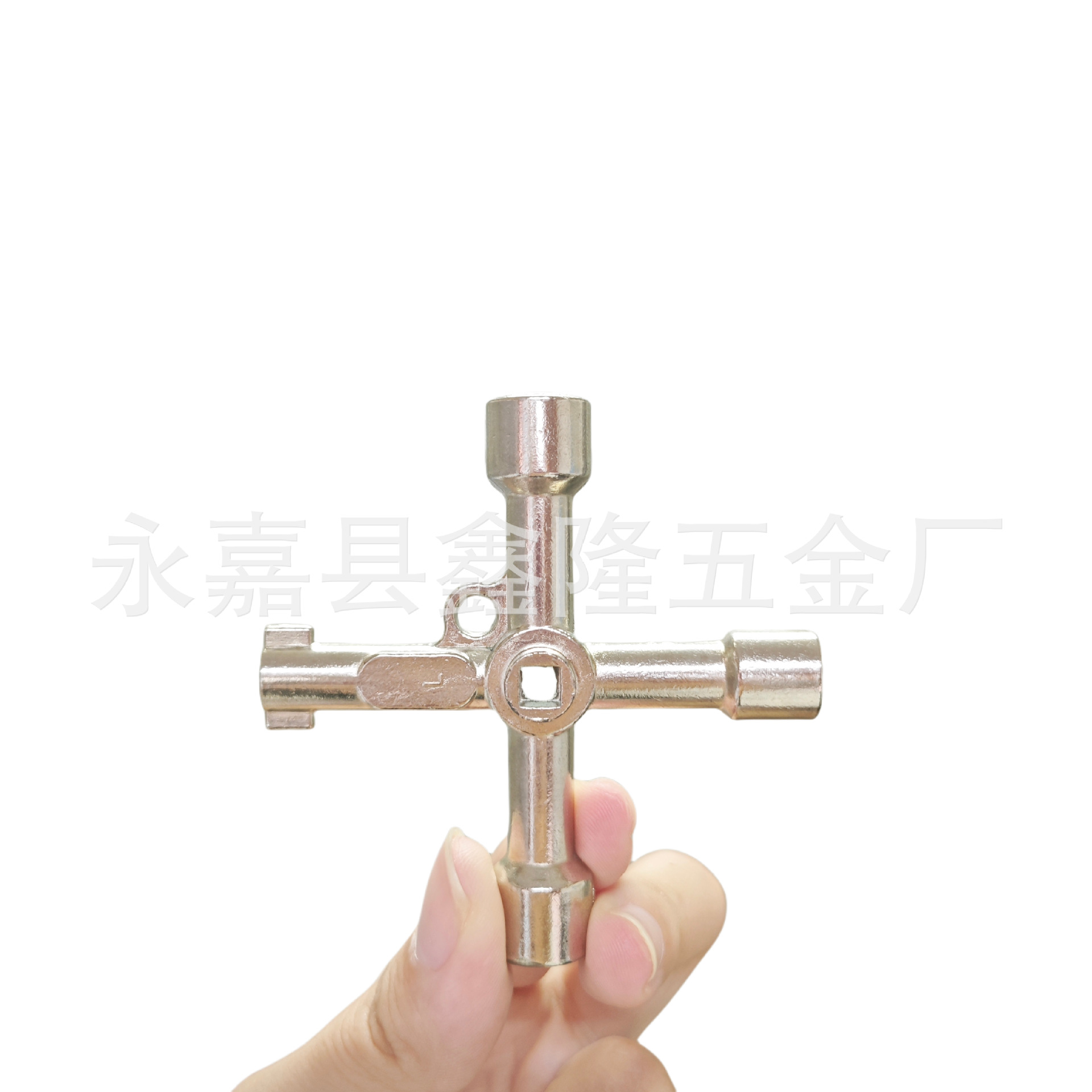 锌合金属六合一多功能十字扳手电控电梯水表阀门方圆孔内三角钥匙