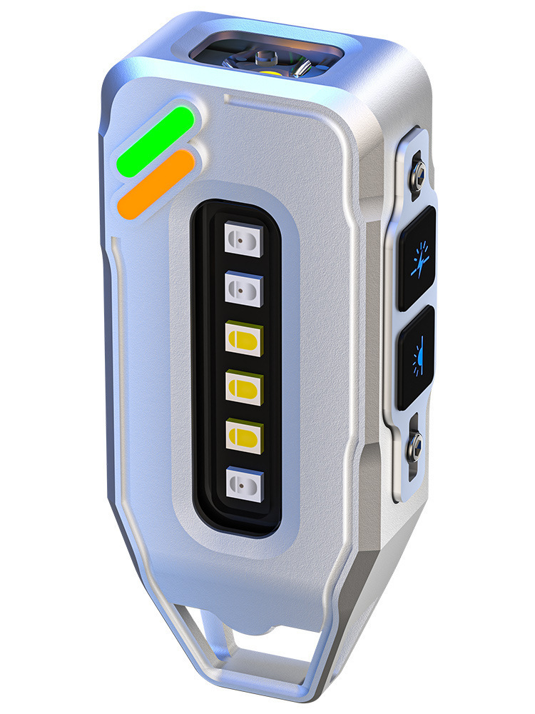 Al Aire Libre portátil al aire libre luz mini llavero de luz de succión magnética Tipo-C de carga rápida herramienta de visualización de energía multifuncional Luz