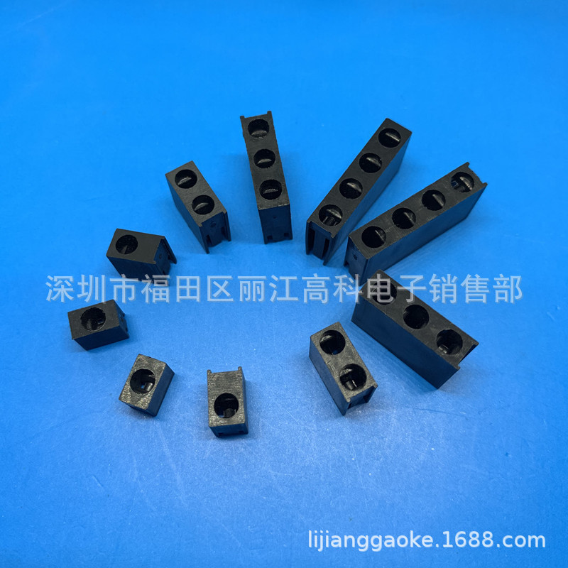 三孔方形灯座 90度角方形黑色灯座 发光二极管灯座F3三孔灯座成品