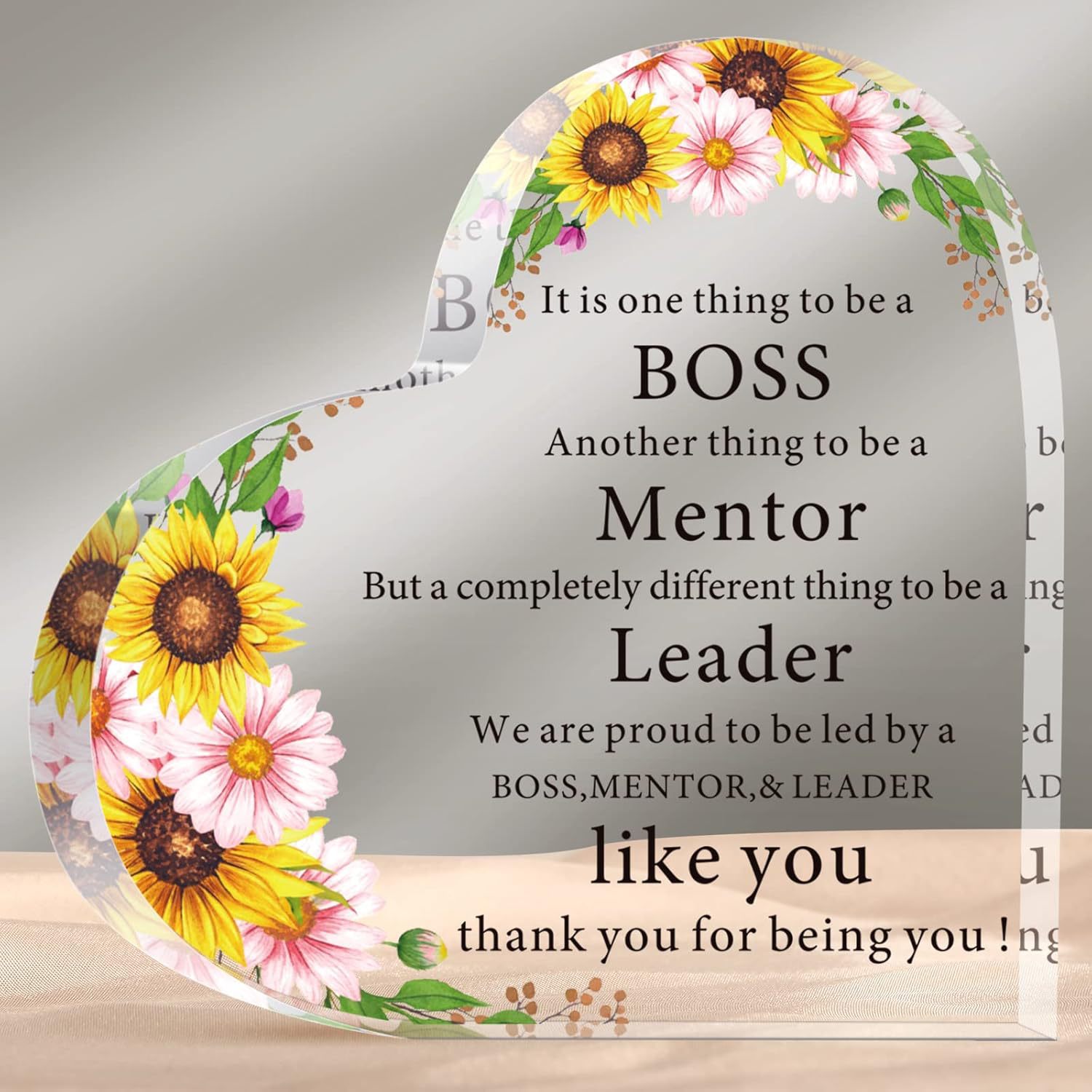 跨境新款热卖爱心亚克力送妈妈.姐妹的礼物桌面摆件装饰礼物